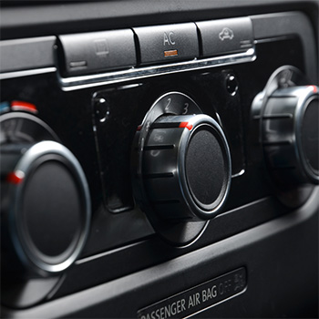AC knobs inside a car